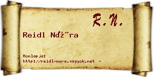 Reidl Nóra névjegykártya