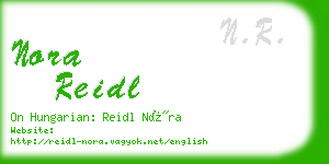 nora reidl business card